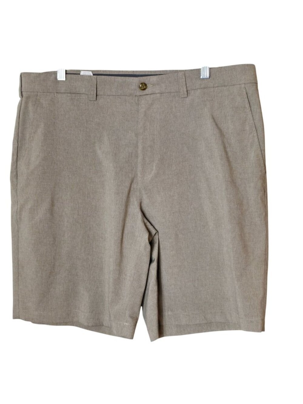 Grand Slam Mens Golf Shorts 38 Tan Flat Front Stretch Wicking Athleisure Sport